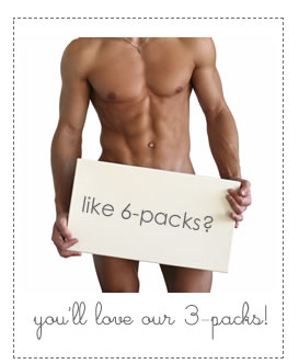 you like 6-packs? you'll love our 3-packs